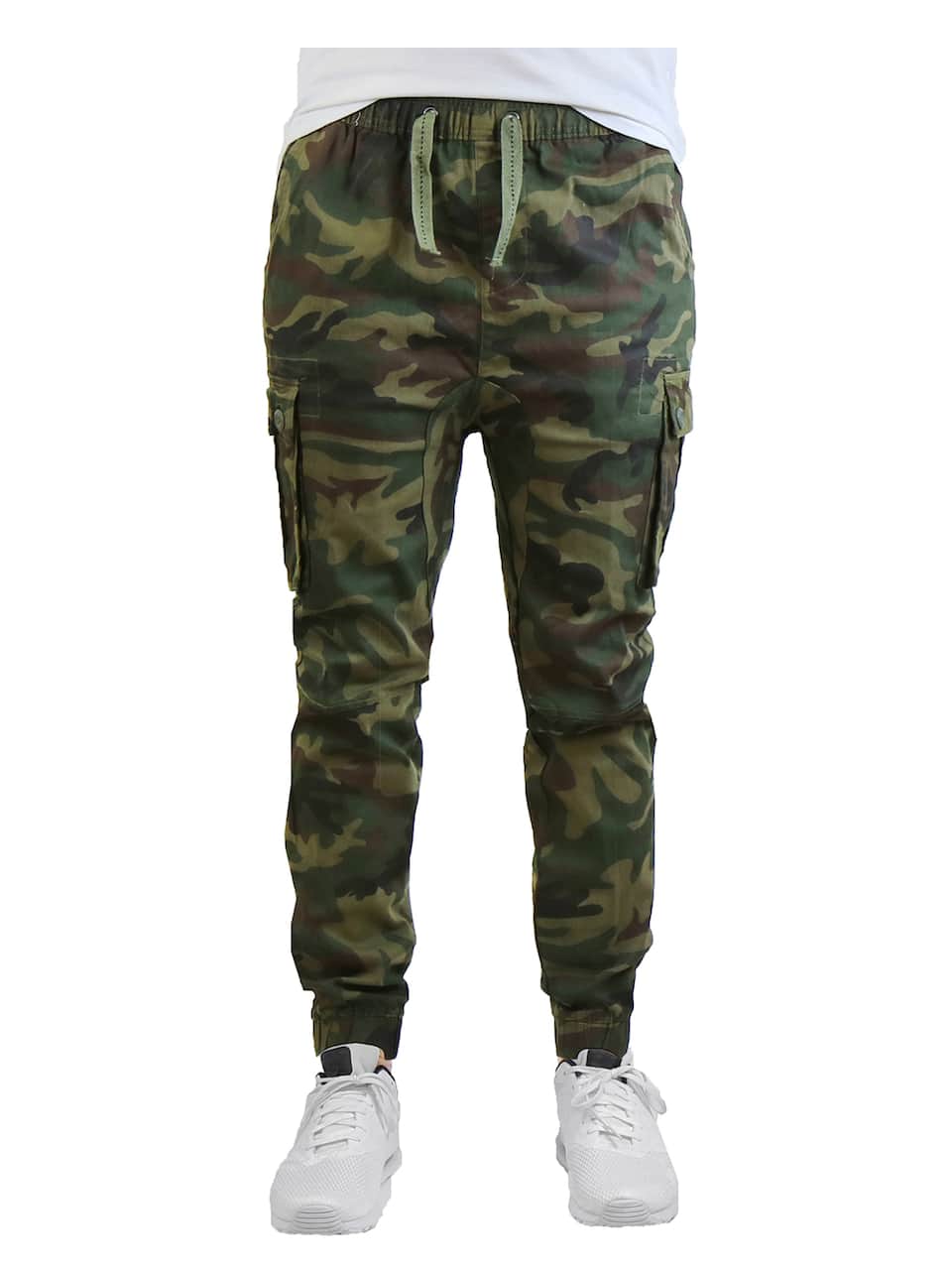 Galaxy by Harvic Slim Fit Cotton Stretch Twill Men's Cargo Joggers